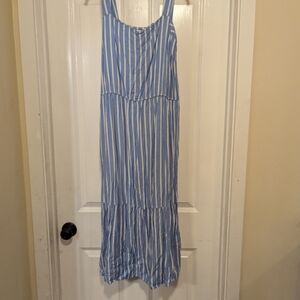 Amazon Essentials Blue and White Striped Maxi Dress